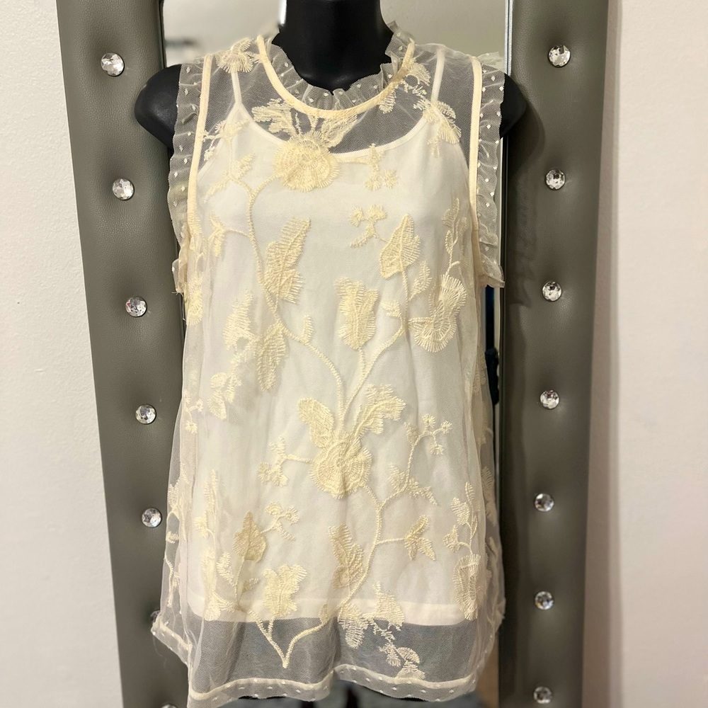 Sheer Cream Top